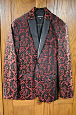 Burgundy black brocade for sale  Glen Ellyn
