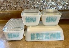 Usado, Juego completo de refrigerador vintage Pyrex Amish Butterprint 501 502 503 y tapas segunda mano  Embacar hacia Argentina