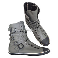 Bota Tênis Converse 2011 RARA XHI Multi Cinco Fivela Alça Zíper Couro Top Alto comprar usado  Enviando para Brazil