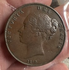 Victoria penny 1860 for sale  MANCHESTER