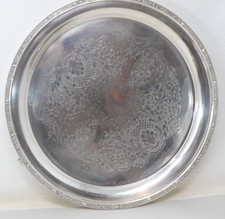 Engraved footed salver for sale  SALISBURY