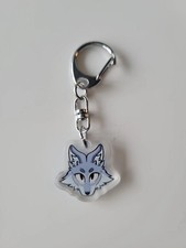 Usado, Chaveiro acrílico cinza prata lobo raposa cachorro arte personalizada exclusiva dupla face comprar usado  Enviando para Brazil