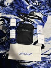 Bolsa tiracolo masculina de náilon externa off-white preta intocada com autenticidade!🌟 comprar usado  Enviando para Brazil