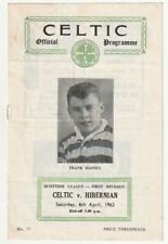 Celtic hibernian 1962 for sale  EDINBURGH