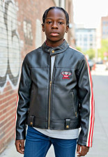 Usado, Jaqueta infantil Y2K Mattel Hotwheels tamanho 7 couro sintético forrado preto comprar usado Usado, Jaqueta infantil Y2K Mattel Hotwheels tamanho 7 couro sintético forrado preto comprar usado  Enviando para Brazil