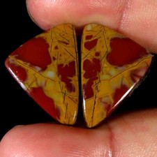 21,80 ct. 100% Natural Noreena Designer Jaspe Fantasia Par Cabine 16x22x4mm Pedra Preciosa comprar usado  Enviando para Brazil