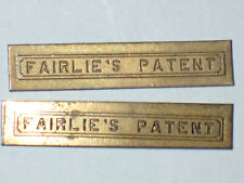 Pair etched brass for sale  HEMEL HEMPSTEAD