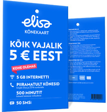 Tarjeta SIM prepago Elisa Estonia en blanco y nueva, con saldo inicial de 5€ segunda mano  Embacar hacia Mexico