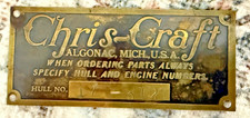 Placa de identificação vintage de casco de latão gravado Chris Craft comprar usado  Enviando para Brazil
