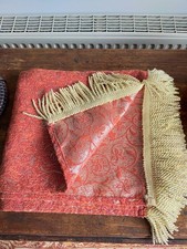 Terracotta jacquard fringed for sale  WISBECH