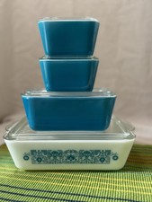 PYREX - 8 peças Geladeira HORIZON BLUE, conjunto de tampa - #501, 502, 503 comprar usado  Enviando para Brazil