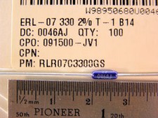 100 resistores Vishay Dale RLR07C330GS 330ohm 0,25W comprar usado 100 resistores Vishay Dale RLR07C330GS 330ohm 0,25W comprar usado  Enviando para Brazil