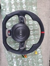 Volante Audi TT 8J R8 FEITO SOB MEDIDA BOTÃO PLANO PERFURADO PRETO ALCANTARA comprar usado  Enviando para Brazil