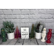 Lote de 8 peças de decoração de Natal vermelha e verde planta quebra-nozes férias de inverno comprar usado Lote de 8 peças de decoração de Natal vermelha e verde planta quebra-nozes férias de inverno comprar usado  Enviando para Brazil