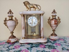 Używany, Zegar kominkowy Four glass Japy z przystawkami na sprzedaż  PL