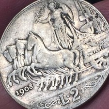 Lire argento quadriga usato  Verona