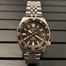 Seiko Mergulhador Automático Apenas Data- Mostrador Padi Marrom Ondulado- “Root Bear Bezle”, usado comprar usado  Enviando para Brazil