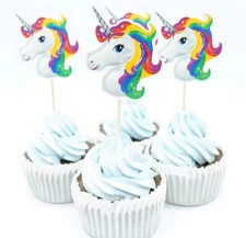 Unicorn cupcake picks for sale  IPSWICH