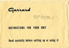 Garrard sp25 mk3 for sale  HULL