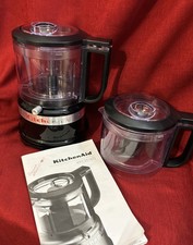 Mini processador de alimentos Kichenaid preto 3,5 xícaras bacia de trabalho extra KFC3156Q FUNCIONA! comprar usado  Enviando para Brazil