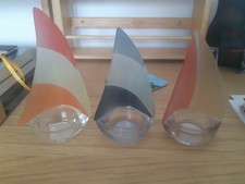 Glass tealight candle for sale  MITCHAM