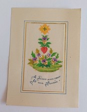 Antique pious image d'occasion  Expédié en Belgium