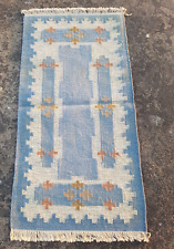 Tapete de chão vintage feito à mão tradicional sueco lindo tapete Kilim 125x63 cm, usado comprar usado  Enviando para Brazil