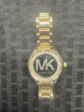 Relógio feminino Michael Kors preto e dourado aço inoxidável, usado comprar usado  Enviando para Brazil