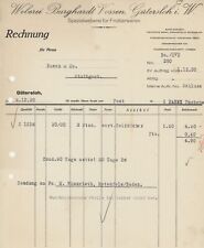 Faktura Gütersloh Burghardt Tkanie Ręczniki mydlane Frotte Winzrieth Rotenfels 1930 na sprzedaż  Wysyłka do Poland