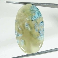 29.20Cts Verde Naturale Muschio Agata Ovale Cabochon Loose Gemma 21x38x4mm na sprzedaż  Wysyłka do Poland