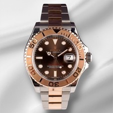 Rolex Yacht-Master 40mm relógio de ostra ouro rosa 18k e aço mostrador chocolate 116621 comprar usado  Enviando para Brazil