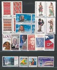 Conjunto de 22 selos comemorativos do ano de 1986 dos EUA sem marca de charneira comprar usado  Enviando para Brazil