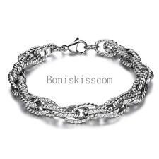 2021 Exclusivo Masculino Pulseira De Aço Inoxidável cadeia de 8 polegadas de comprimento Tom Prata comprar usado  Enviando para Brazil