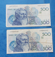 Belgian banknotes 500 for sale  BASINGSTOKE