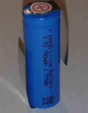 2 x akumulator litowo-jonowy 14430 3,7V 750mAh Super-Cell 43mm x 14mm z przyłączami w kształcie litery Z na sprzedaż  Wysyłka do Poland