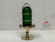 Lente verde bronze vintage luminária náutica antepara navio doca lanterna comprar usado  Enviando para Brazil