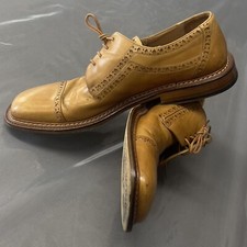 Sapato Oxford Masculino Mezlan Arezzo Marrom Desgastado Tamanho 10.5 M Todo Couro Espanha. comprar usado  Enviando para Brazil