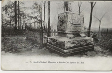 Pocztówka: Pomnik Matki A. Lincolna w Lincoln City, hrabstwo Spencer, Ind. na sprzedaż  Wysyłka do Poland