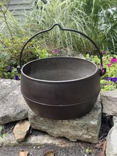 Usado, 1800's Gate Mark Marietta 4 Gal ferro fundido chaleira cigana feijão pote oval fazenda comprar usado  Enviando para Brazil