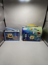 BOB ESPONJA CALÇA QUADRADA PEQUENA CAIXA DE LATA Também Uma Lancheira Bob Esponja. Lote de 2 , usado comprar usado  Enviando para Brazil