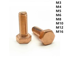 Kupfer Sechskantschraube Schraube M4 M5 M6 M8 M10 M12 M16, usado comprar usado Kupfer Sechskantschraube Schraube M4 M5 M6 M8 M10 M12 M16, usado comprar usado  Enviando para Brazil