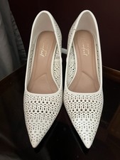 White stiletto heels for sale  BRISTOL