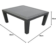 Rattan look table for sale  BEDFORD