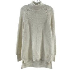 Suéter pulôver feminino Michael Kors creme waffle malha gola alta mistura de algodão M, usado comprar usado  Enviando para Brazil
