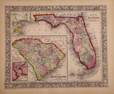 1862 map florida for sale  Schertz