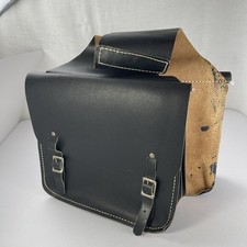 Alforje carteiro couro genuíno preto motociclista selim duplo comprar usado  Enviando para Brazil