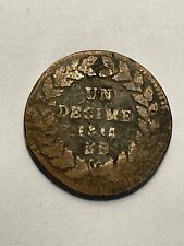 Monedas Francesa Luis XVIII Un Décime. 1815. BB (10-28/1), usado comprar usado  Enviando para Brazil