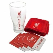 Liverpool FC Oficial Mini Bar Set Pint Cerveja Vidro toalha Mats comprar usado  Enviando para Brazil