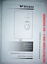 MANUAL DE INSTRUÇÕES SOMENTE PARA CHUVEIRO ELÉTRICO VINTAGE WICKES W9500I comprar usado  Enviando para Brazil