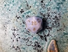 Chessex Ice Blue com dados dourados D20 conjunto de teste OOP raro comprar usado  Enviando para Brazil
